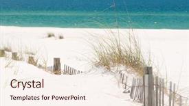  Presentation with florida - Beautiful slides featuring seagrass - sand dune on perdido key backdrop and a cream colored foreground