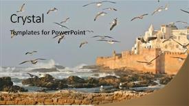  Presentation with above and beyond - Presentation enhanced with seagulls-above-fortress-in-essaouira background and a light gray colored foreground