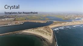  Presentation with refuge - PPT layouts featuring refugge - aerial view of seal beach background and a light blue colored foreground