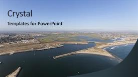  Presentation with refuge - Audience pleasing presentation consisting of refugge - aerial view of seal beach backdrop and a light blue colored foreground