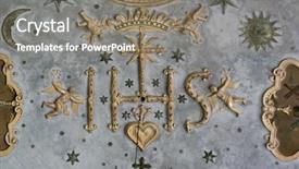  Presentation with christ - Slide deck having seal christ - ihs background and a gray colored foreground