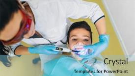  Presentation with patient centered care - Presentation theme consisting of medical image processing - seal installation process little patient background and a light blue colored foreground