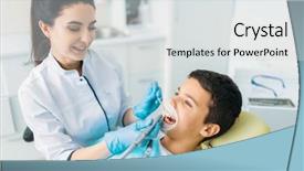  Presentation with dentistry - Cool new theme with seal installation process pediatric dentistry backdrop and a light gray colored foreground