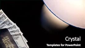  Presentation with passport - Presentation theme with seal president - passport with dollars background and a black colored foreground