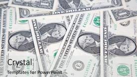  Presentation with president - Cool new PPT theme with seal president - us 1 dollar banknote collection backdrop and a light gray colored foreground