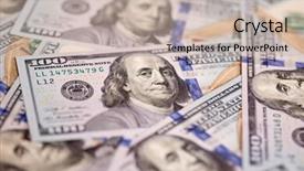  Presentation with collection agency - PPT theme enhanced with seal president - us 100 dollar banknote collection background and a mint green colored foreground