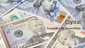  Presentation with president - Cool new PPT layouts with seal president - various us dollar banknote collection backdrop and a soft green colored foreground