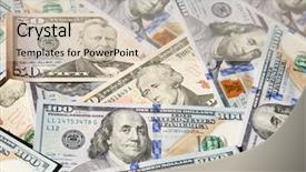  Presentation with credit and collection - Audience pleasing PPT theme consisting of seal president - various us dollar banknote collection backdrop and a soft green colored foreground