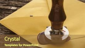  Presentation with wax - Beautiful presentation theme featuring seal stamper wax and brown backdrop and a tawny brown colored foreground