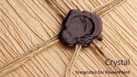  Presentation with wax - Beautiful theme featuring seal wax on old paper backdrop and a  colored foreground