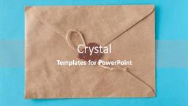  Presentation with envelope - Amazing presentation having sealed-brown-envelope-on-blue backdrop and a coral colored foreground