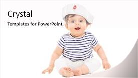  Presentation with baby girl - Presentation theme consisting of seamen - cute baby girl with sailor background and a white colored foreground