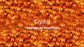  Presentation with maple - PPT theme with seamless autumnal maple leafs background background and a crimson colored foreground