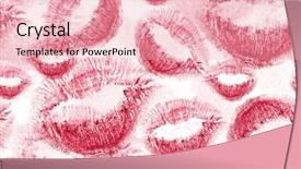  Presentation with lips - Amazing presentation having seamless background from red lips backdrop and a lemonade colored foreground