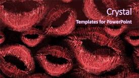  Presentation with red and black - Theme enhanced with seamless background from red lips background and a tawny brown colored foreground