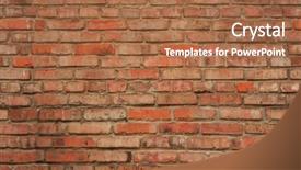  Presentation with brick wall texture - PPT layouts consisting of seamless brick wall texture background and a coral colored foreground