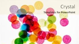  Presentation with pattern - Slides consisting of seamless-colorful-polka-dot-pattern background and a blonde colored foreground