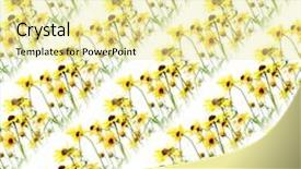  Presentation with floral - Presentation theme featuring seamless-flowers-pattern-floral-background background and a blonde colored foreground