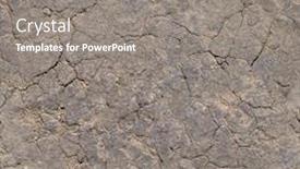  Presentation with soil texture - PPT theme enhanced with seamless-natural-texture-dry-cracked background and a gray colored foreground