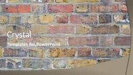  Presentation with old brick wall texture - Amazing presentation theme having seamless-old-dirty-brick-wall backdrop and a gray colored foreground