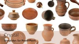  Presentation with ceramic - Amazing presentation having seamless-pattern-ceramic-products backdrop and a coral colored foreground