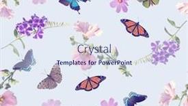  Presentation with butterflies - Beautiful PPT layouts featuring seamless pattern of butterflies and flowers endless texture for your design backdrop and a sky blue colored foreground