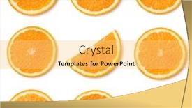  Presentation with orange fruit - Slides having seamless pattern of orange fruit slices orange slices isolated on white background food background flat lay top view background and a yellow colored foreground