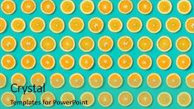  Presentation with orange fruit - PPT layouts with seamless pattern of orange fruit background and a seafoam green colored foreground