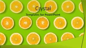  Presentation with pop art - Beautiful presentation featuring seamless pattern of orange fruit backdrop and a  colored foreground