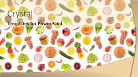  Presentation with pattern - Presentation enhanced with seamless-pattern-of-vegetables-fruits background and a blonde colored foreground