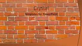  Presentation with brick wall texture - Audience pleasing presentation design consisting of seamless red brick wall texture backdrop and a coral colored foreground