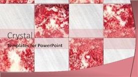  Presentation with gray marble - Amazing presentation theme having seamless-texture-of-marble-tiles backdrop and a coral colored foreground