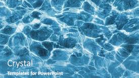  Presentation with ripples - Presentation theme consisting of seamless-transparent-water-surface background and a teal colored foreground