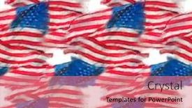  Presentation with american flag - Cool new presentation design with seamless-watercolor-pattern-of-american backdrop and a coral colored foreground