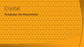  Presentation with honeycomb - Cool new PPT layouts with seamlessly honeycomb pattern backdrop and a gold colored foreground