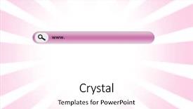  Presentation with search engine - Audience pleasing PPT layouts consisting of search bar with radial backdrop and a white colored foreground