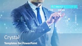  Presentation with search - Theme enhanced with search-concept-with-businessman-pressing background and a teal colored foreground