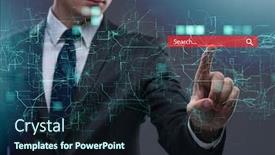  Presentation with search - Amazing presentation having search-concept-with-businessman-pressing backdrop and a wine colored foreground