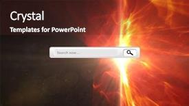  Presentation with search engine - Slide set featuring search engine against glowing abstract background and a  colored foreground