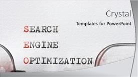  Presentation with search engine - Theme featuring search-engine-optimization-phrase-written background and a white colored foreground