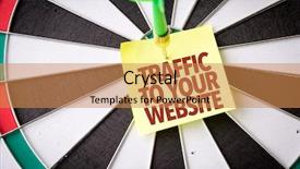  Presentation with search engine - Presentation design featuring search engine target - traffic to your website background and a gold colored foreground