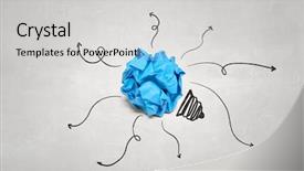  Presentation with social media job search - Slide deck consisting of search for great idea mixed background and a light gray colored foreground