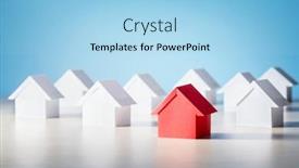  Presentation with real estate - Slide set having search-for-real-estate-property background and a light blue colored foreground