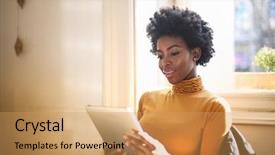  Presentation with brain relax - Amazing PPT theme having search net - reading in relax backdrop and a coral colored foreground