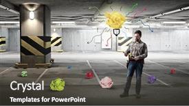  Presentation with search - Audience pleasing slides consisting of search of good idea mixed media backdrop and a dark gray colored foreground