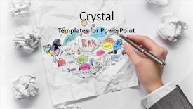  Presentation with social media job search - PPT theme enhanced with search of good idea mixed background and a  colored foreground