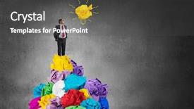  Presentation with search - Beautiful slide deck featuring search-of-good-idea backdrop and a dark gray colored foreground