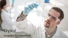  Presentation with checks - Colorful slide set enhanced with search sientific - close up the scientist checks backdrop and a light gray colored foreground