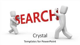  Presentation with search - Presentation with group 3d man 3d team - search background and a white colored foreground