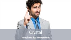  Presentation with big idea - Cool new PPT theme with searching best solution - businessman having a good idea backdrop and a gray colored foreground